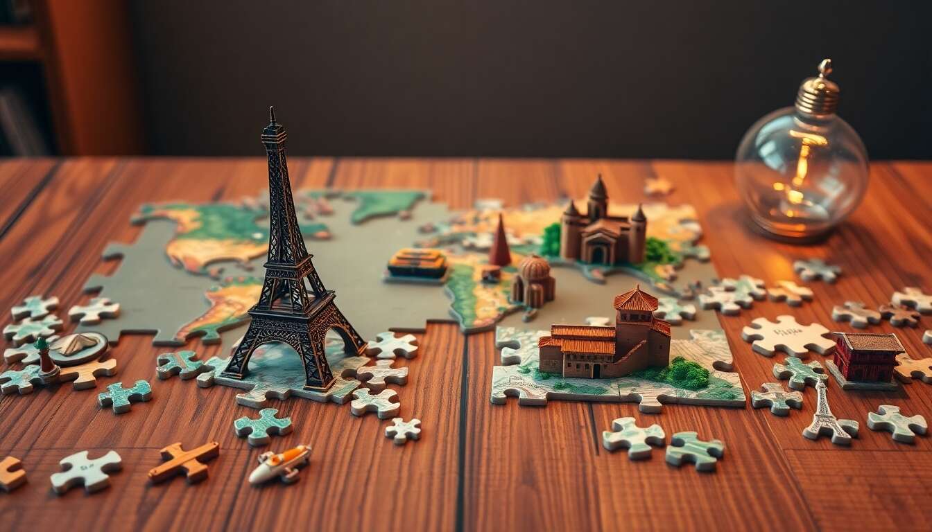 Puzzles thématiques : voyages et découvertes