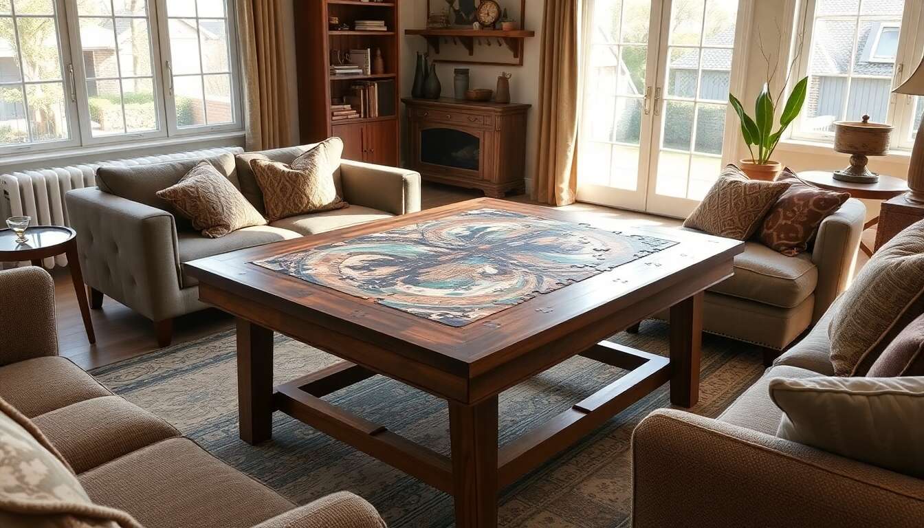 Sélection de tables à puzzle pratiques et esthétiques