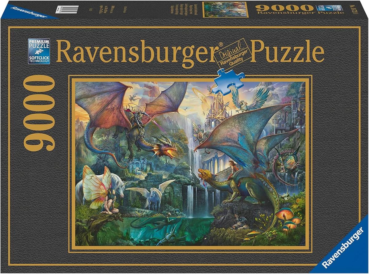 Test du puzzle Ravensburger : la forêt magique des dragons en 9000 pièces