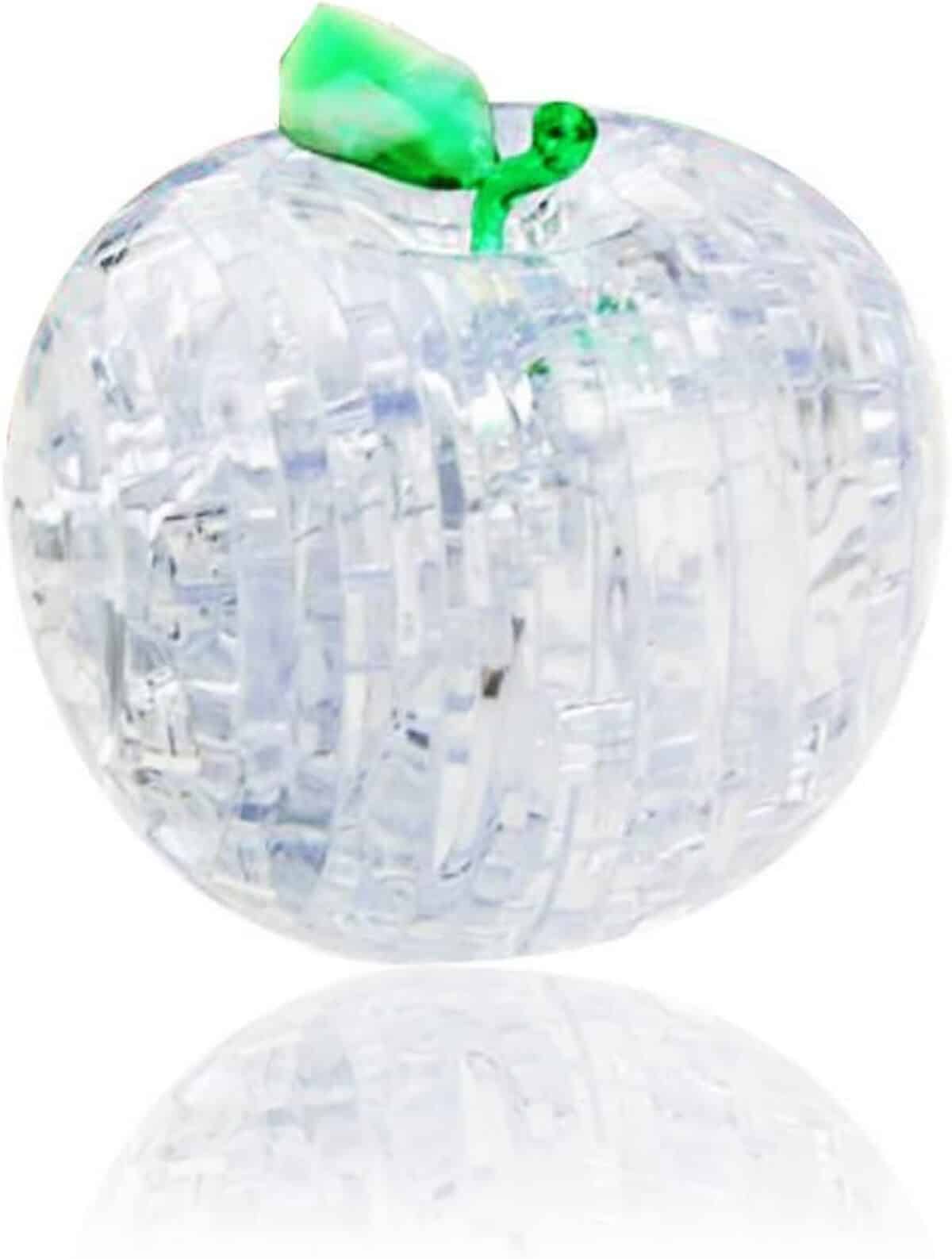 Test : puzzle en cristal 3D pomme-transparente