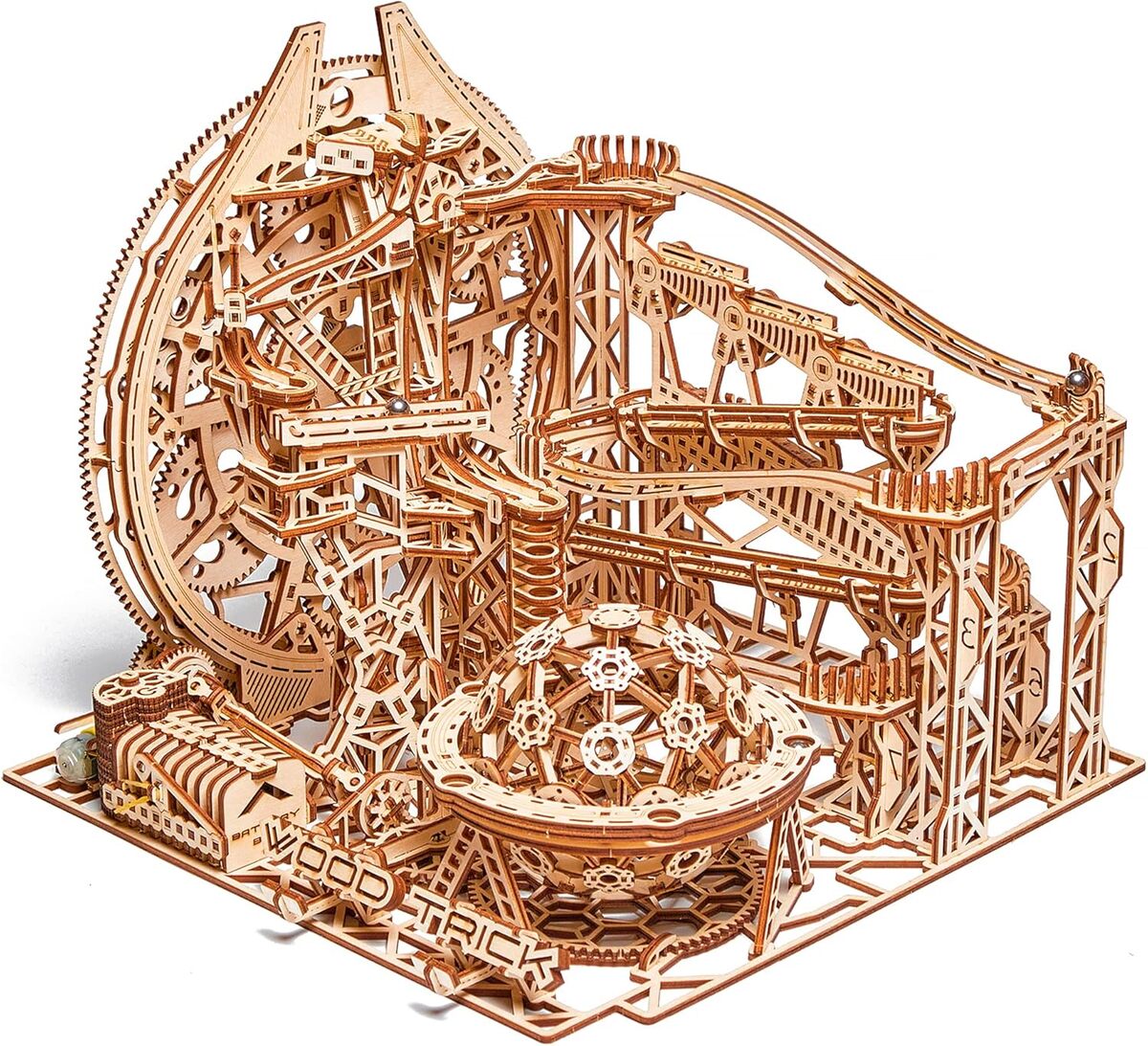 Test : wood Trick Galaxy Marble Run, le puzzle 3D électrique à construire