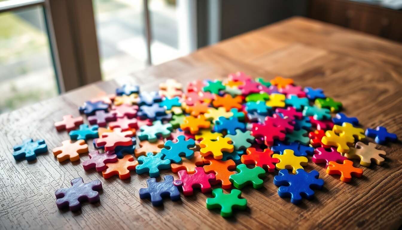 Harmonie des couleurs dans les puzzles modernes