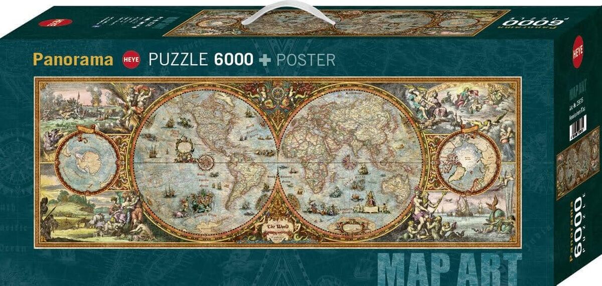 Test du puzzle panorama Heye hémisphère map 6000 pièces