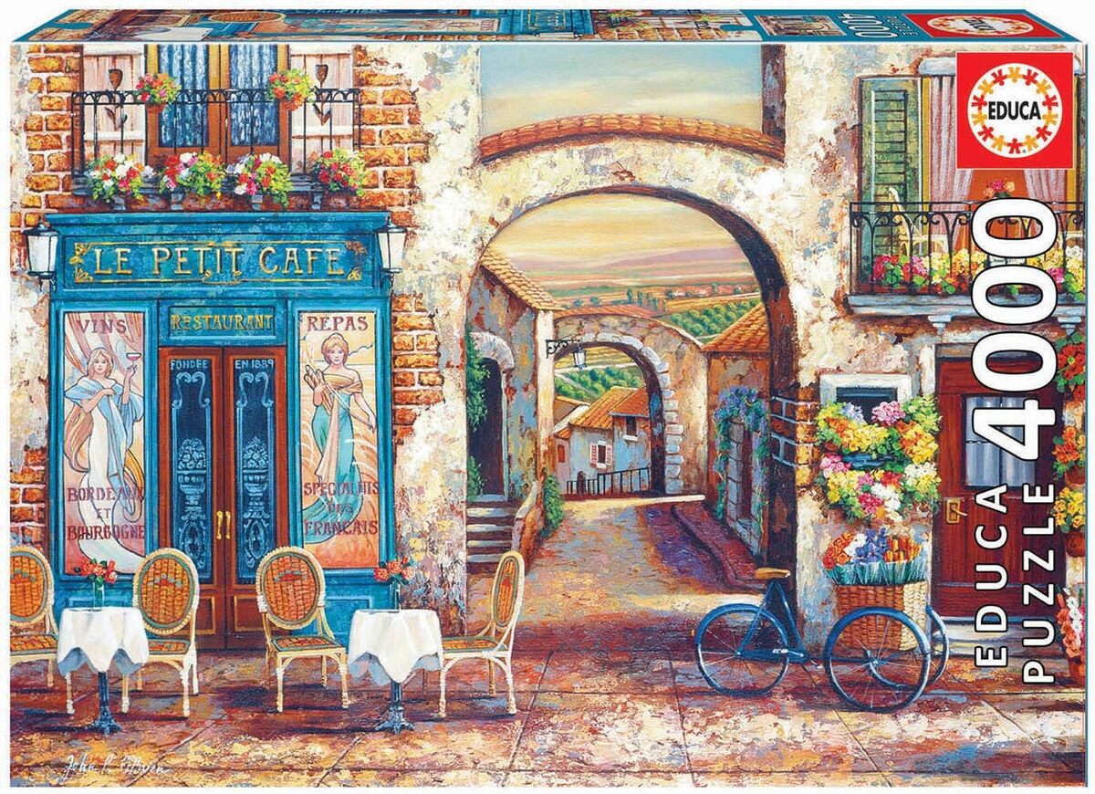 Test : educa - genuine puzzles Le Petit Café, puzzle adulte 4000 pièces