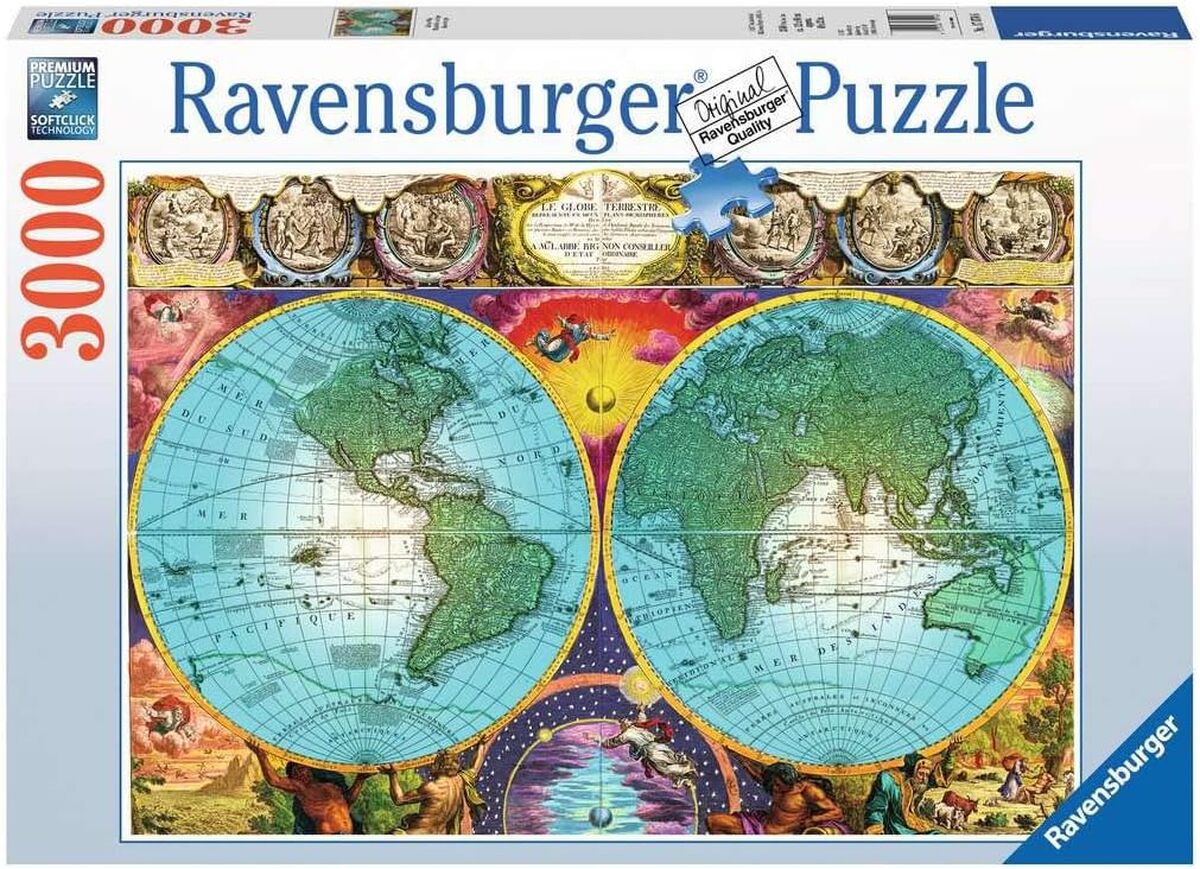 Test : puzzle planisphère antique Ravensburger 3000 pièces