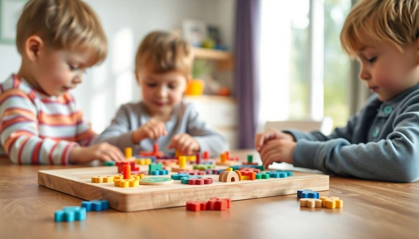 Apprentissage ludique avec les puzzles en bois éducatifs