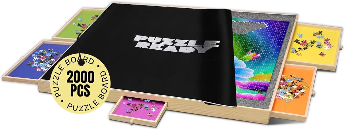 Test : planche de puzzle avec tiroirs et tapis