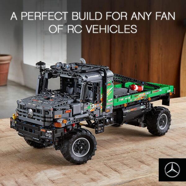 LEGO 42129 Technic Le Camion d’Essai 4x4 Mercedes-Benz Zetros, Camion Télécommandé, Jouet Engin de Chantier, Via Application, Enfants 12 Ans et Plus