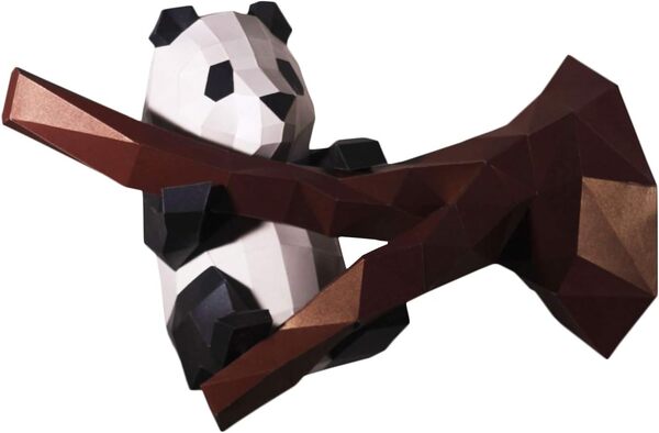 PaperCraft World Kit de puzzle 3D pour adultes - Décoration murale abstraite - Motif panda