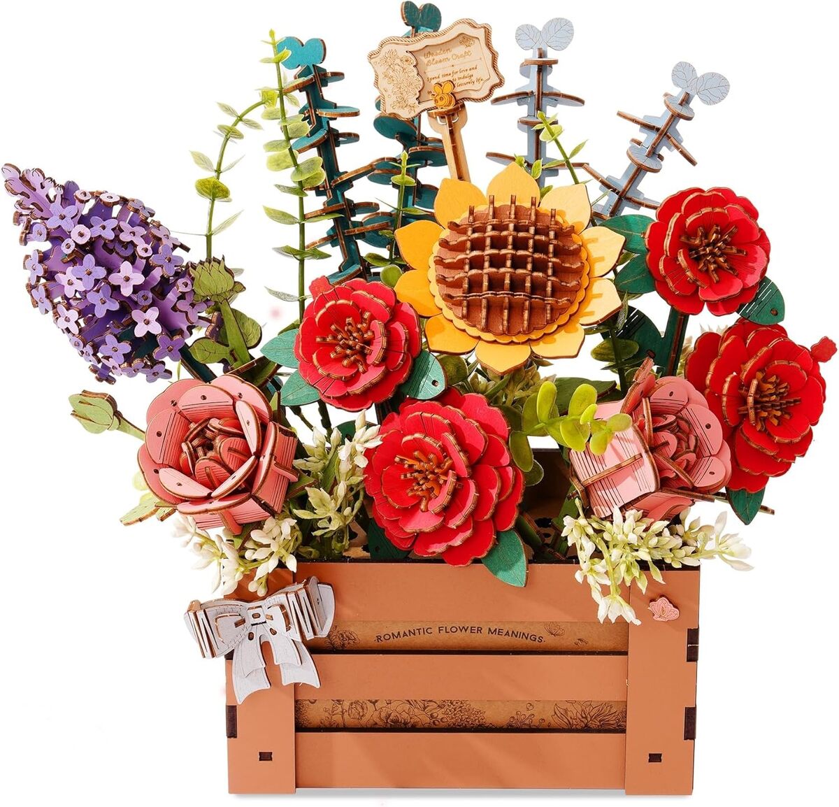Avis sur le puzzle 3D Wowood : boîte à fleurs en bois