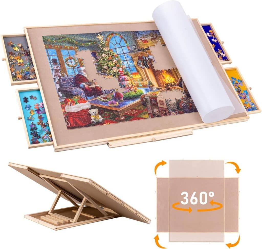 Test de la planche de puzzle inclinable Sancallie en bois : un atout pratique pour 1 500 pièces