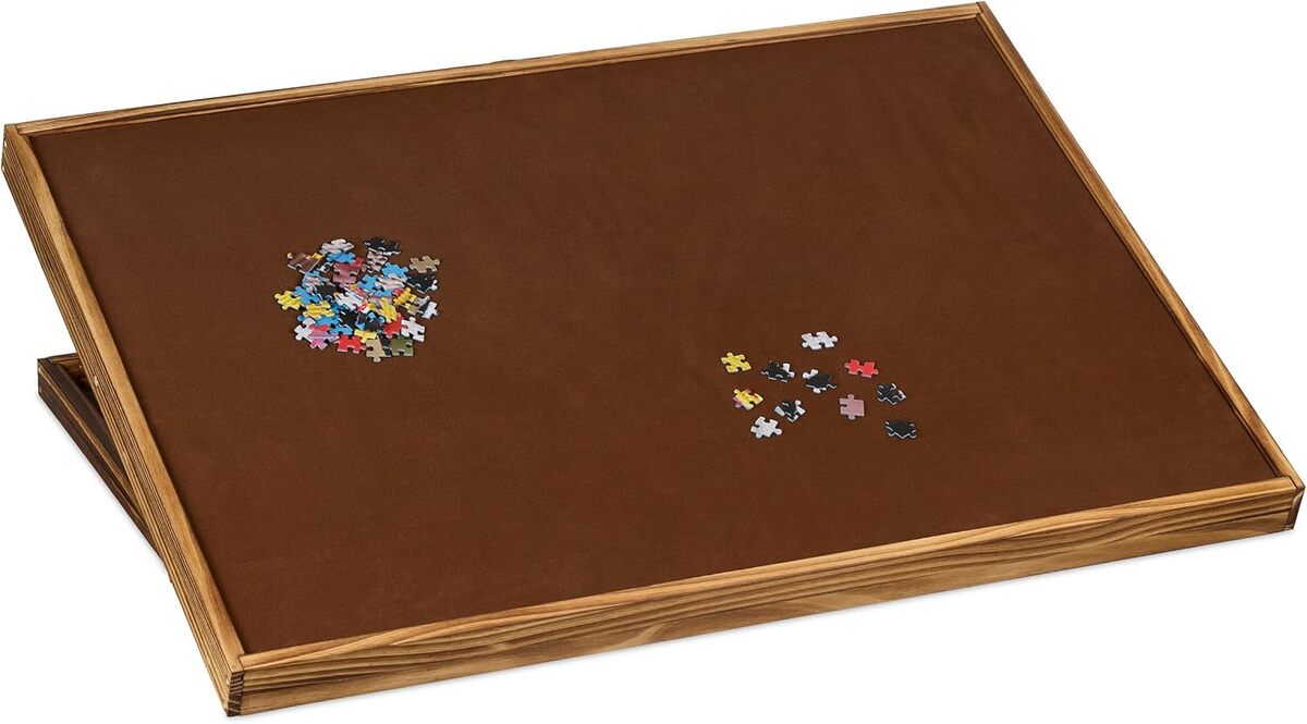 Test de la table de puzzle Relaxdays inclinable et réversible