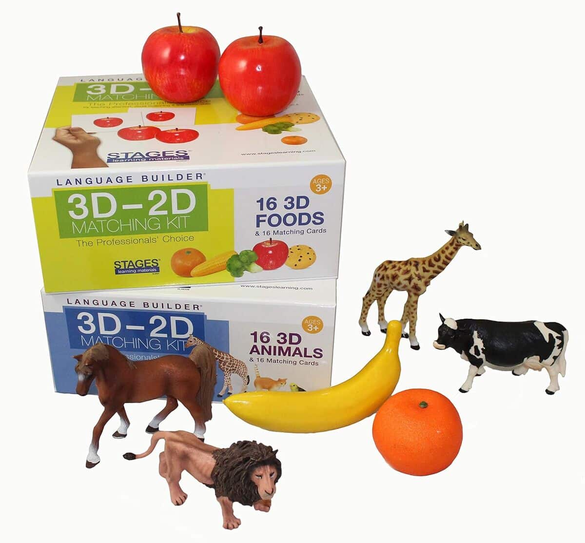 Test du kit Language Builder First : jouets d'éveil 3D-2D animaux et aliments
