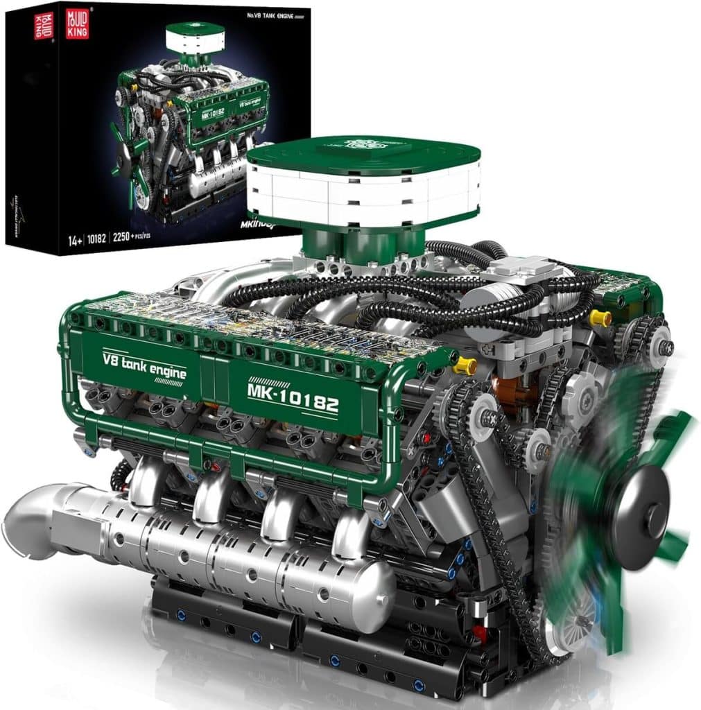 Test du kit Mould King V8 : moteur double turbo en 2250 pièces