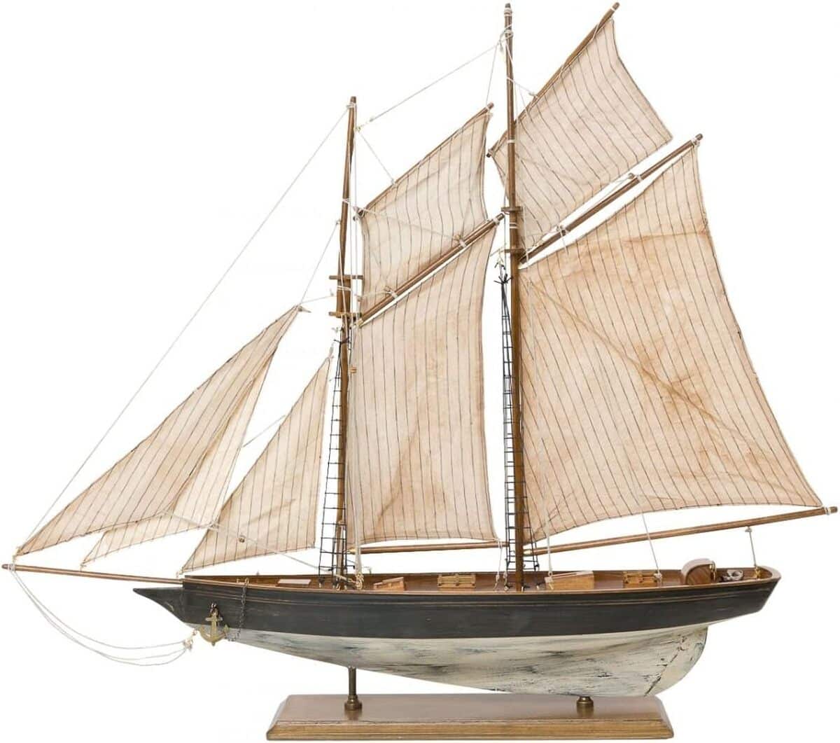 Test du modèle de navire aubaho : maquette de voilier en bois 85 cm