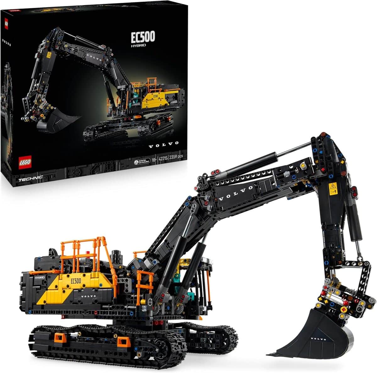 Test LEGO Technic Volvo EC500 Hybride : pelleteuse motorisée et articulée