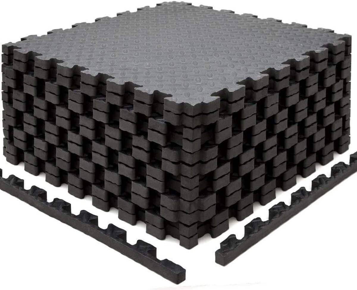 Tapis De Sol Puzzle Ediesi – 18 Dalles Bleues 30x30cm – Fitness Gym Piscine – Neuf