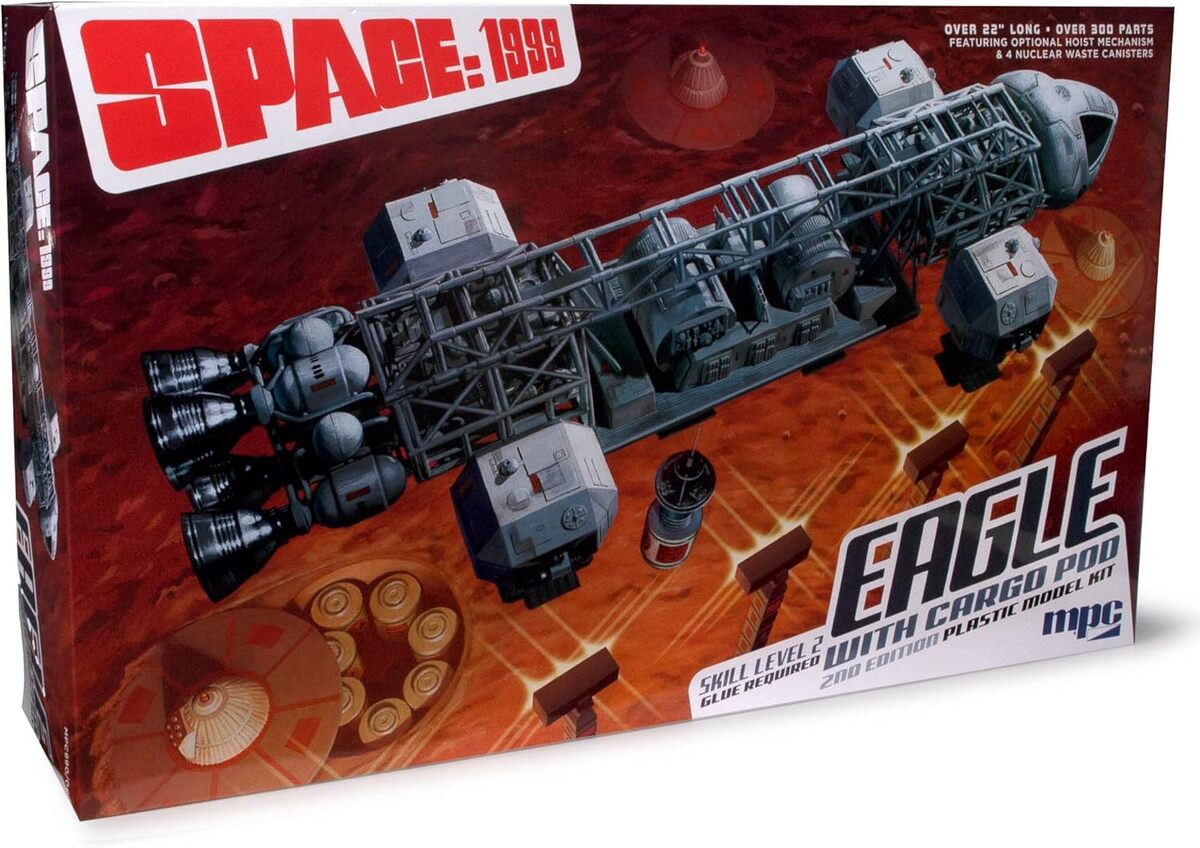Test : maquette Eagle w/Cargo Pod de MPC Space 1999 à l'échelle 1 : 48
