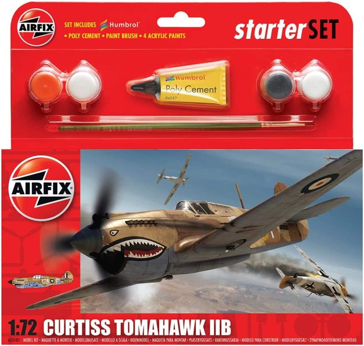 Test de la maquette Airfix P-40B : starter set