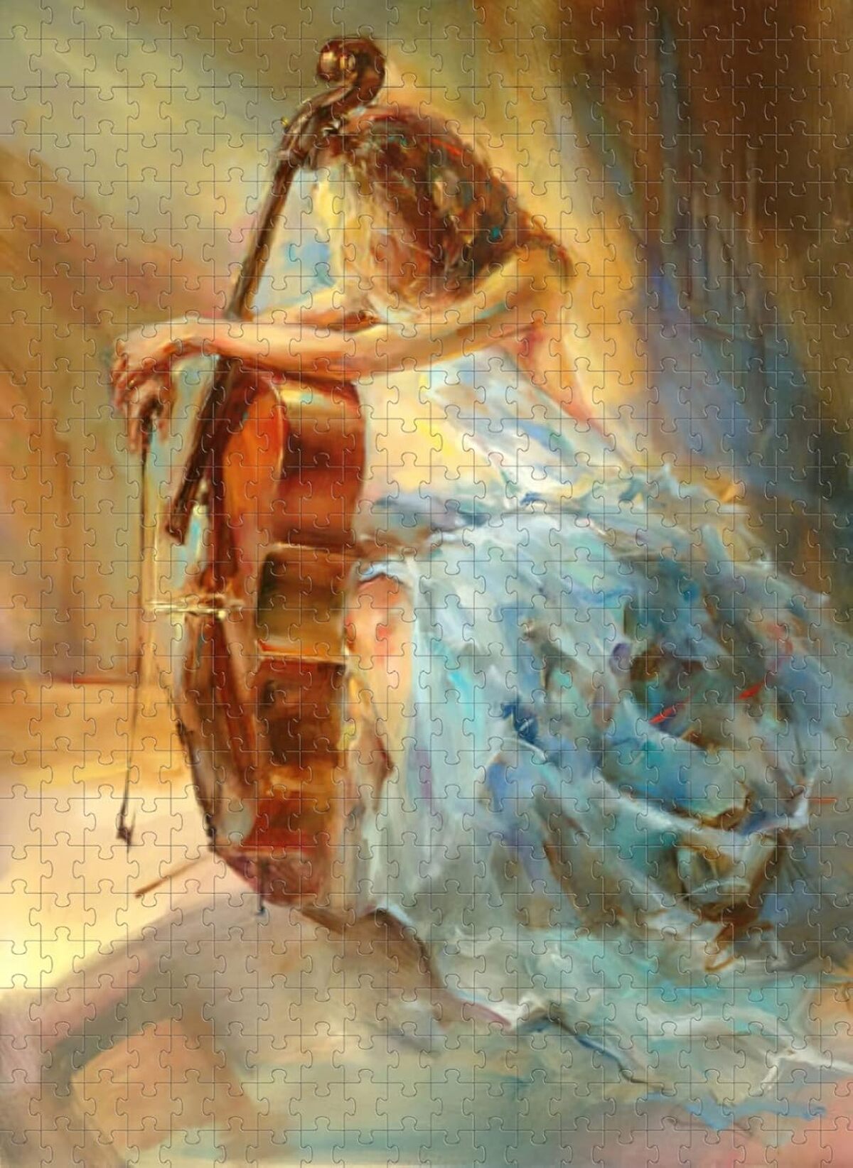 Test du puzzle en bois 6000 pièces violoncelle et fille
