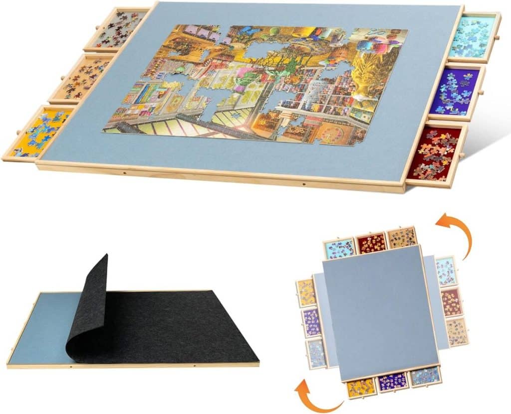 Test de la planche de puzzle Lavievert 2 000 pièces avec chevalet et tiroirs