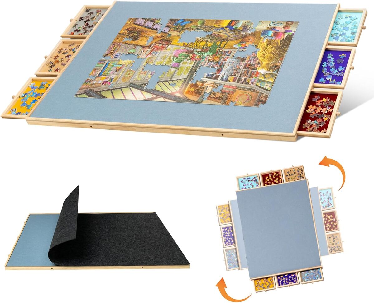 Test de la planche de puzzle Lavievert 2 000 pièces avec chevalet et tiroirs