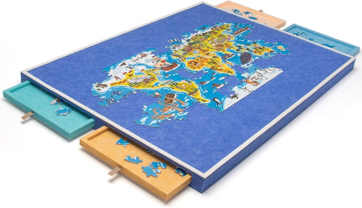Test de la planche de puzzle Piecevana avec tiroirs et couvercle