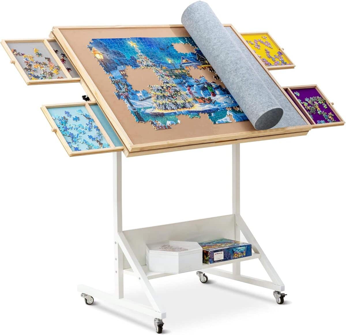 Test de la table de puzzle Becko US inclinable et rotative 1500 pièces