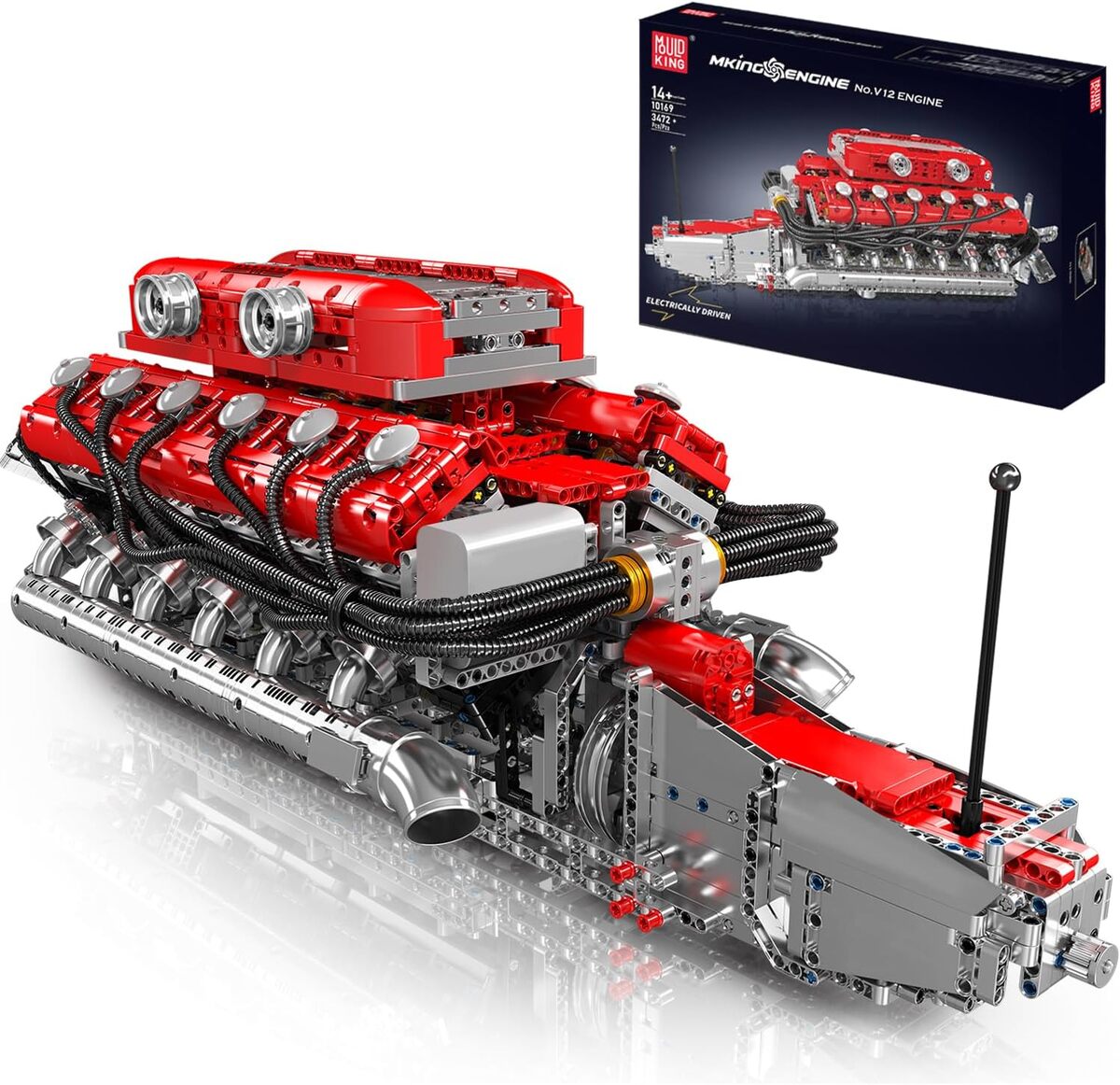 Test du moteur V12 motorisé Mould King : expérience de construction pour adultes