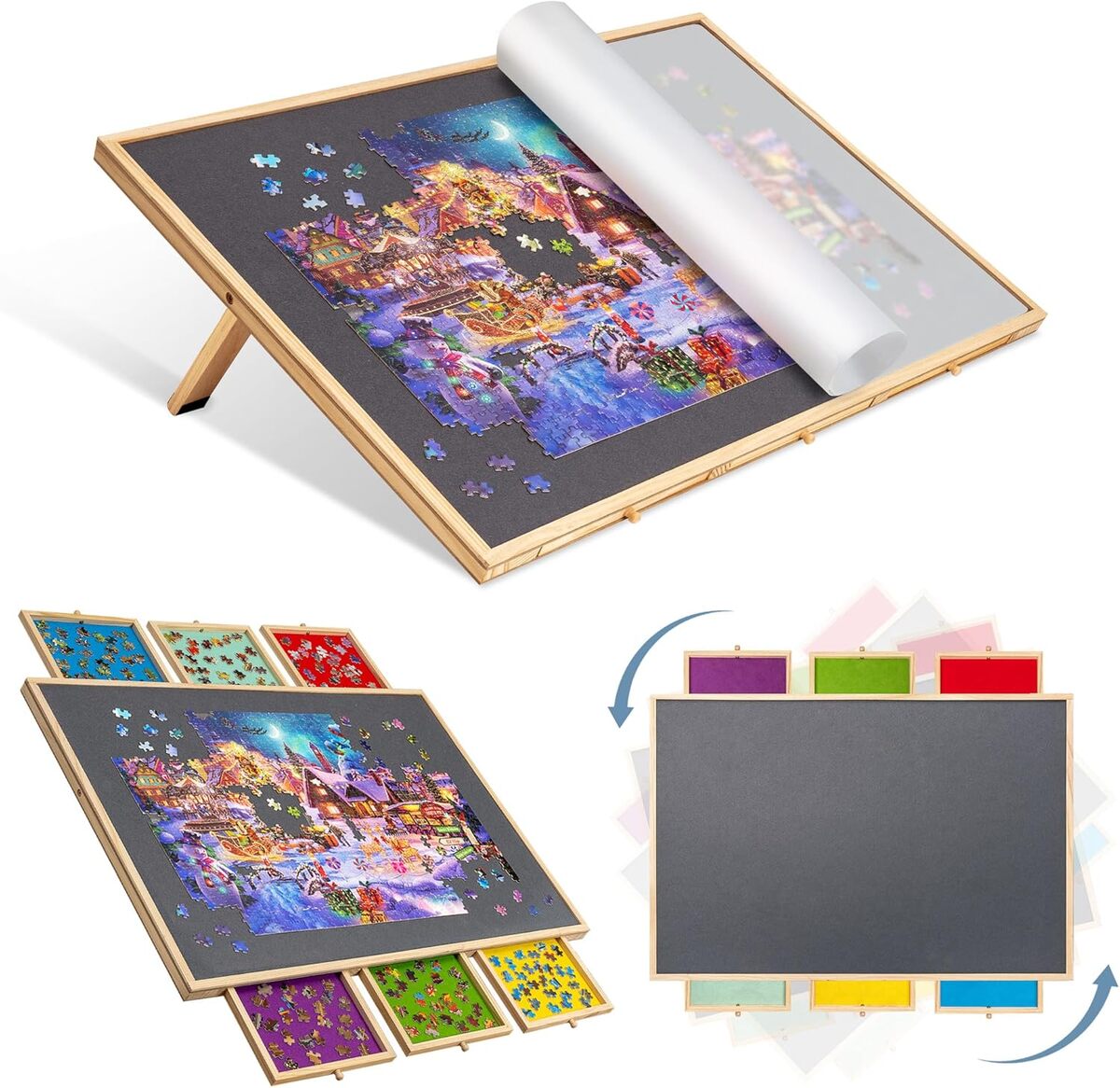 Test : planche de puzzle Lavievert inclinable et rotative avec 6 tiroirs