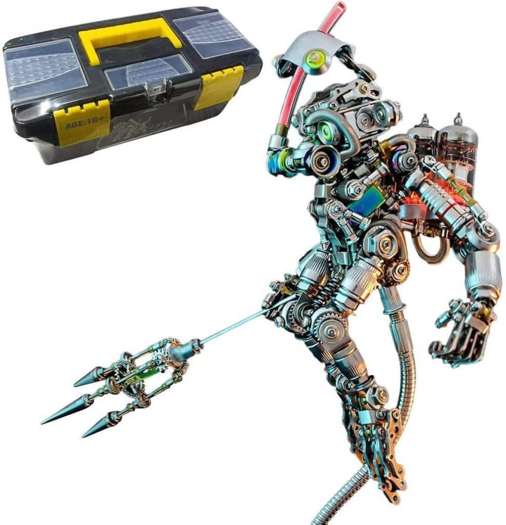 Test : puzzle 3D cyberpunk Metalkitor, singe de plongée en métal