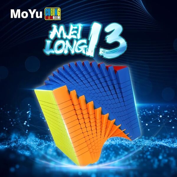 Bukefuno MoYu Meilong 13 x 13 cm Puzzle Cube magique sans autocollant 13 x 13 x 13 cm Cubing Classroom Toys