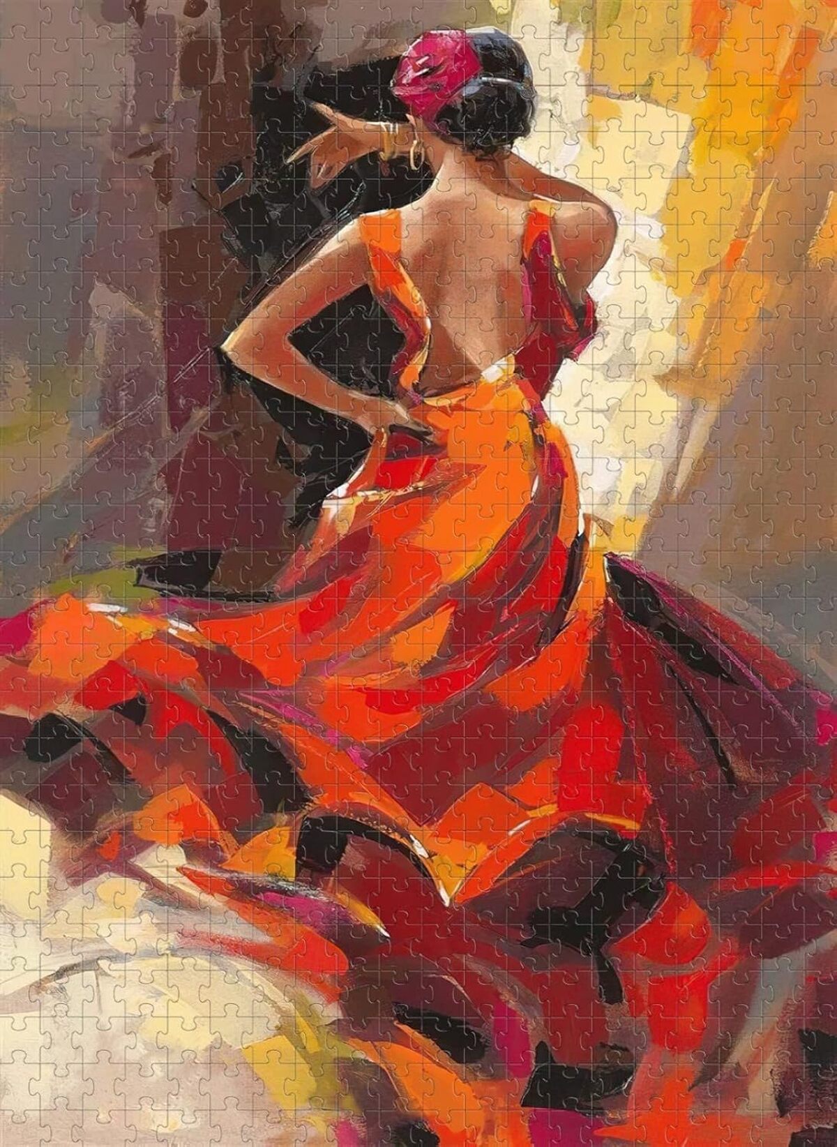 Avis sur le puzzle adulte 8000 pièces robe rouge femme