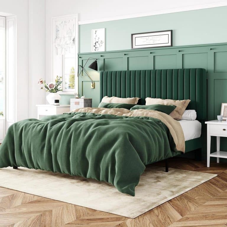 Test du lit rembourré Allewie Queen size blanc cassé