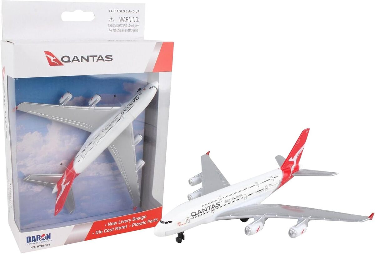 Test du Premier Planes RT8538 : avion jouet Airbus A380 Qantas