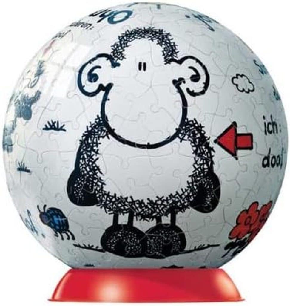 Test : puzzle globe Ravensburger 11037, le monde des moutons