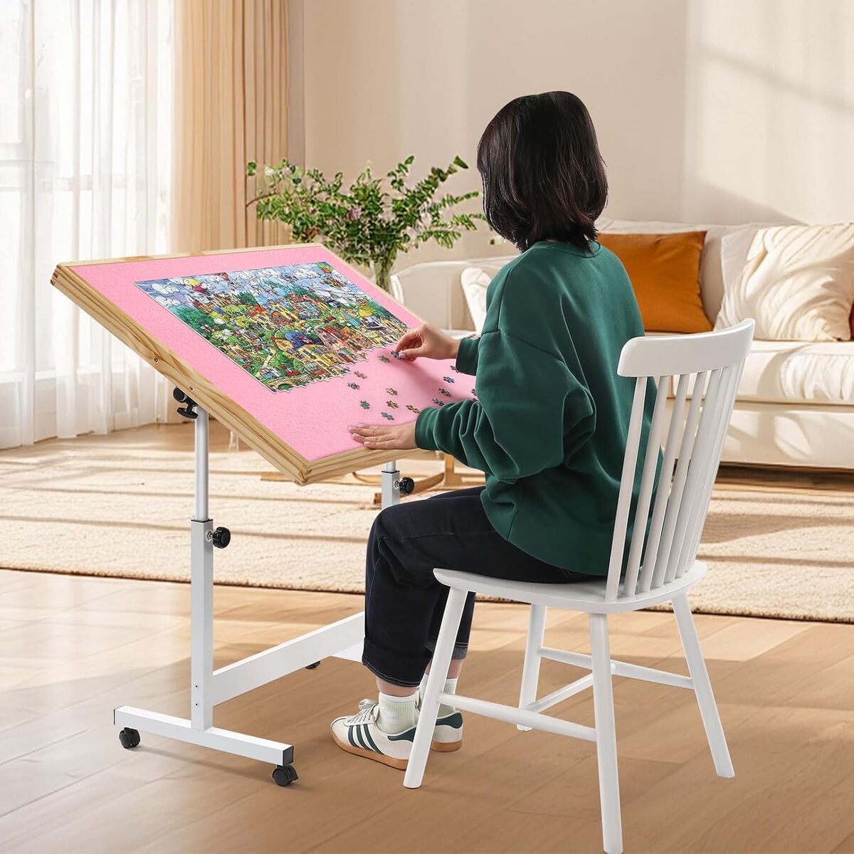 Test : table pliable Ynredee pour puzzles, hauteur réglable