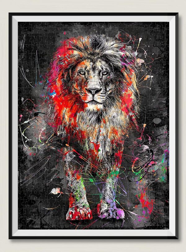 Puzzle de 8000 pièces Doodle Cadeau de Lion coloré pour Toute la Famille