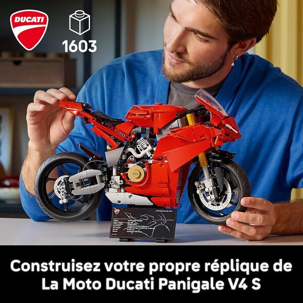 LEGO Technic La Moto Ducati Panigale V4 S - Moto à Construire pour Adulte, Homme et Femme - Blocs de Construction de véhicule - Idée de Cadeau pour Papa 42202