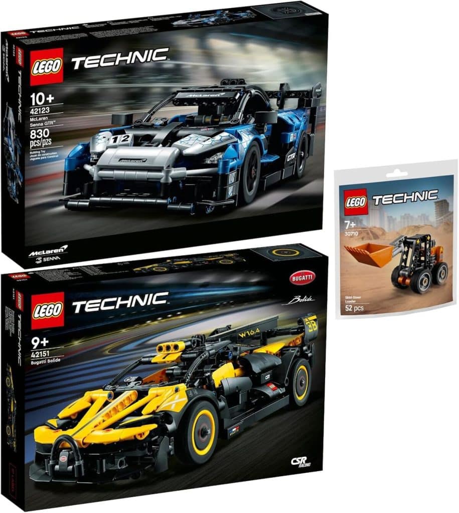 Essai des Lego Technic : bugatti Bolide, mcLaren Senna GTR et 30710