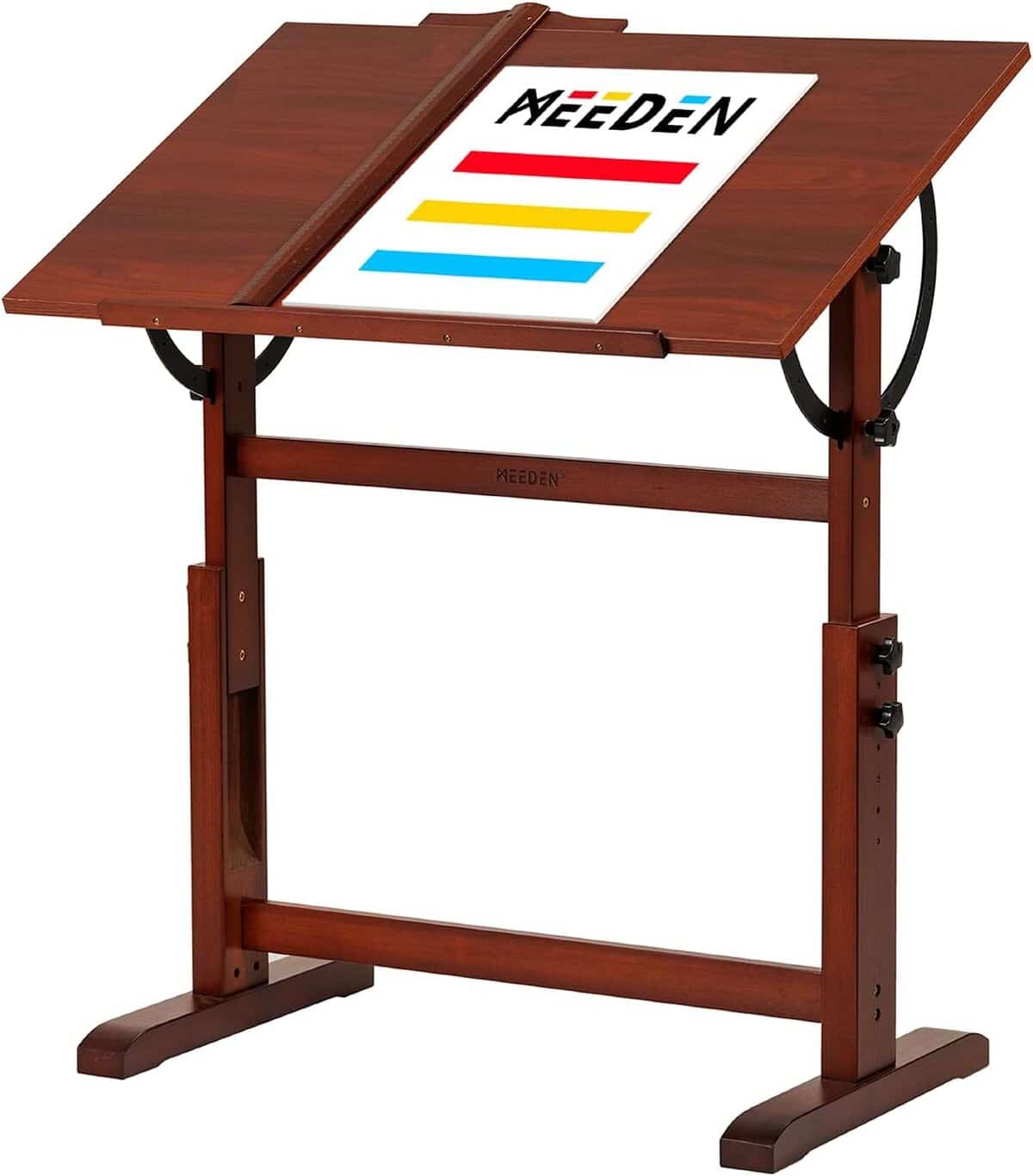 Test de la table à dessin MEEDEN en bois réglable 90 x 60 cm