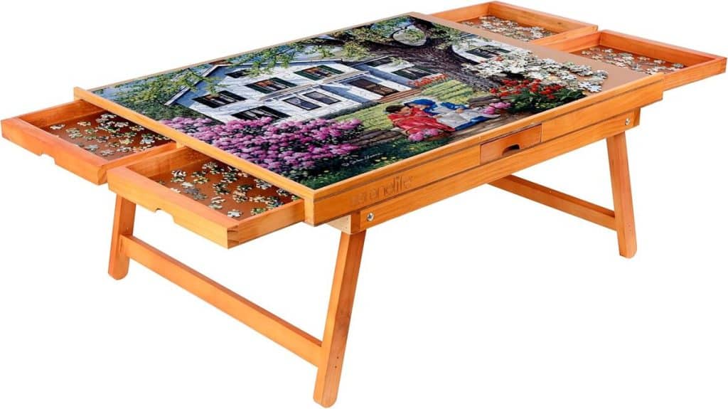 Test de la table de puzzle SereneLife avec tiroirs coulissants et pieds pliables