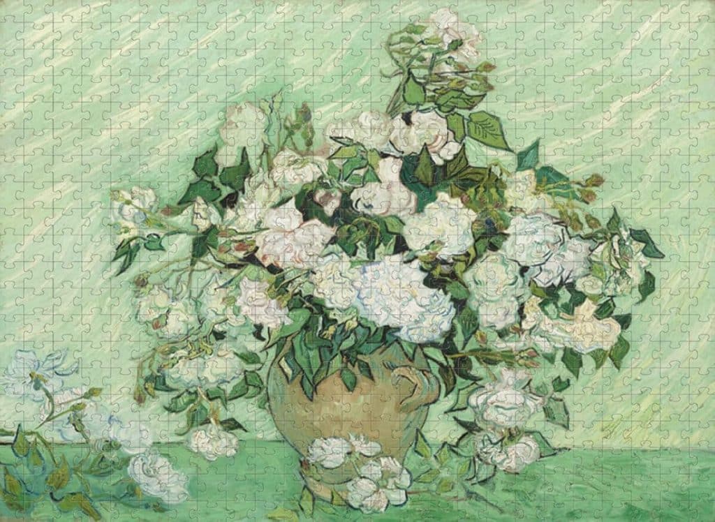 Test : puzzle adulte Van Gogh 8000 pièces, rose blanche