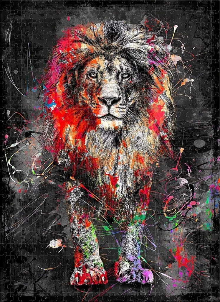 Test : puzzle Doodle 8000 pièces lion coloré