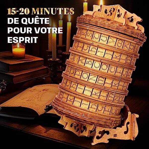 Découvrez la boîte cadeau secrète en bois de bouleau avec le cryptex ESC WELT : plongez dans l'univers mystérieux avec ce coffret innovant et surprenez vos proches de façon originale.