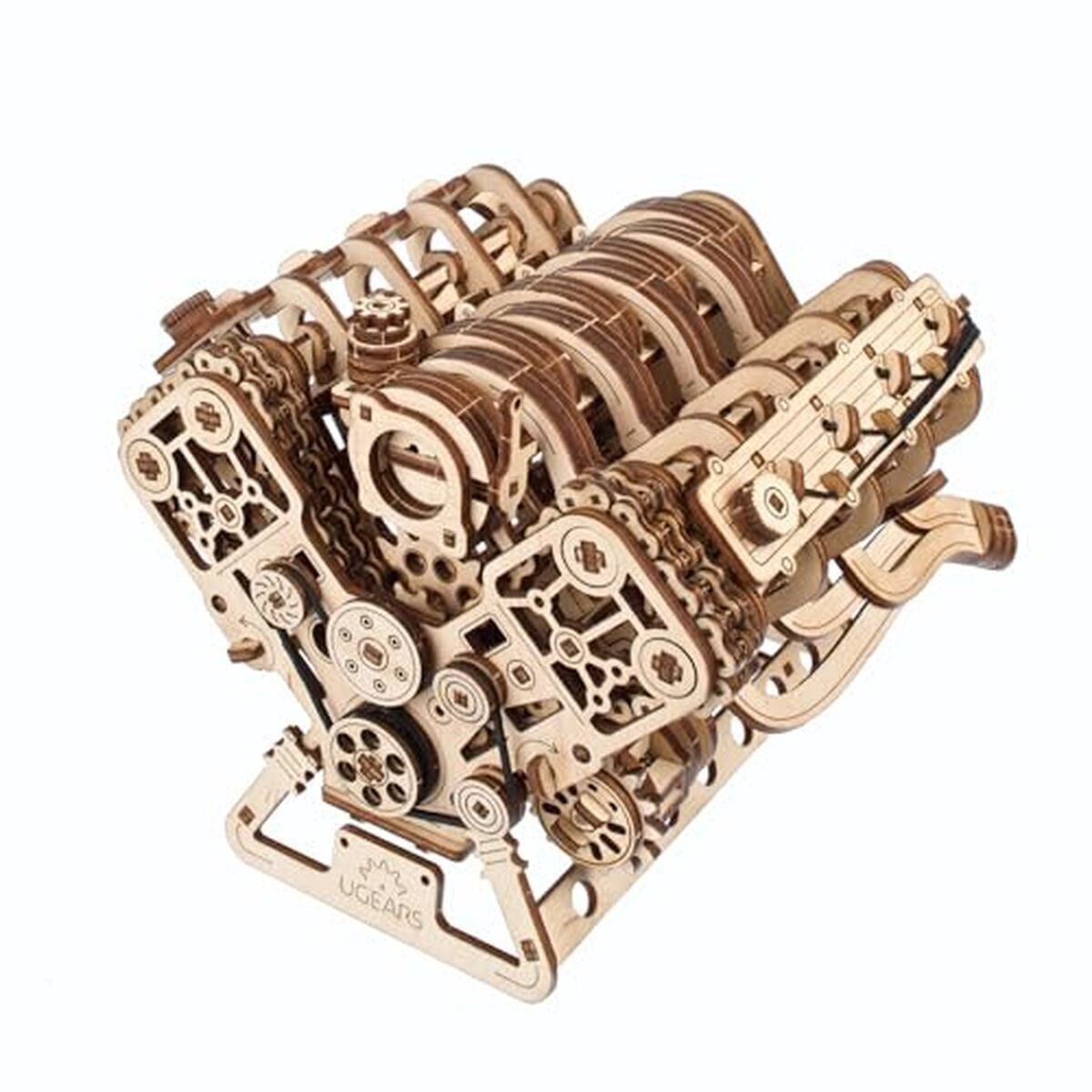 Test du moteur V8 3D Ugears : puzzle en bois avancé pour adultes