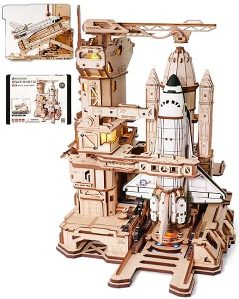 Test : robotime LKA02 navette spatiale en bois, puzzle 3D mécanique