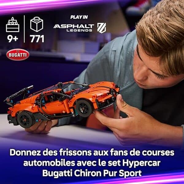 Découvrez notre test détaillé de la LEGO Technic Bugatti Chiron Pur Sport : performance, design et construction, un modèle incontournable pour les passionnés d'automobile et de LEGO