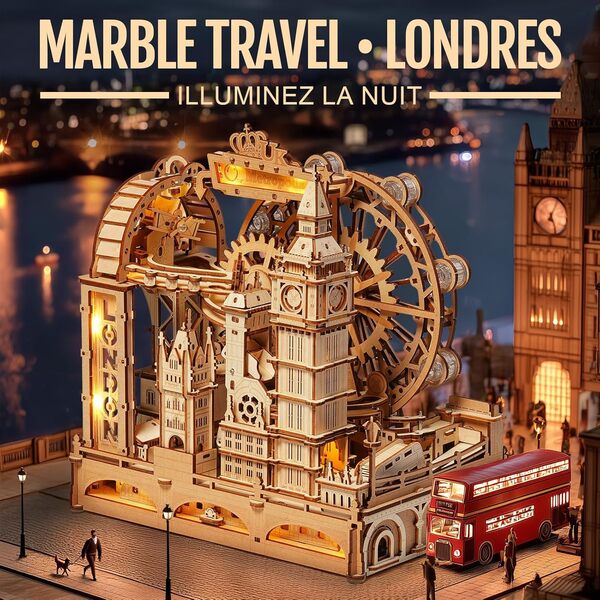 Découvrez le test complet du puzzle ROKR Marble Travel London, un circuit à billes 3D qui s'illumine. Plongez dans cet univers créatif et stimulant pour les amateurs de casse-têtes.