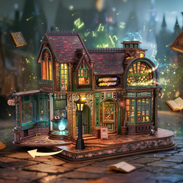 Découvrez notre avis détaillé sur le puzzle 3D en bois Spellbound Bookshop par Funpola : design enchanteur, qualité et plaisir garantis pour les amateurs de défis créatifs